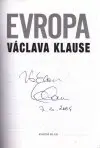 Evropa Václava Klause ( s podpisom autora)