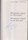 Historické organy na Slovensku (s podpisom autorov)