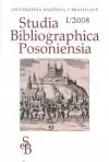 Studia Bibliographica Posoniensia 2008