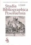 Studia Bibliographica Posoniensia I / 2009