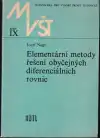 Elementární metody řešení obyčejných diferenciálních rovnic