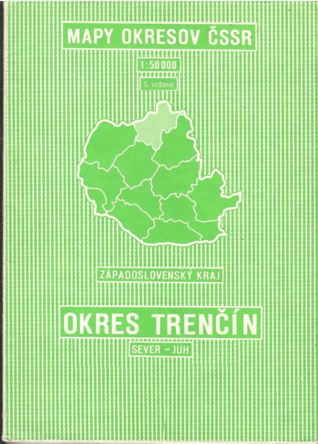 Mapy okresov ČSSR Okres Trenčín (veľký formát)