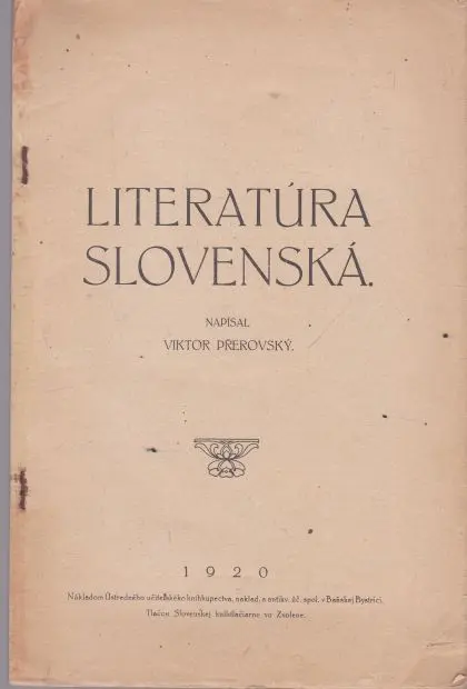 Literatúra slovenská 