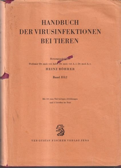 Handbuch der virusinfektionen bei Tieren III-2