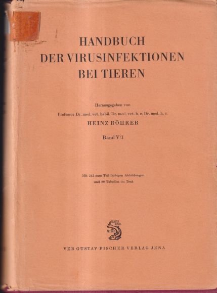 Handbuch der virusinfektionen bei Tieren V-1