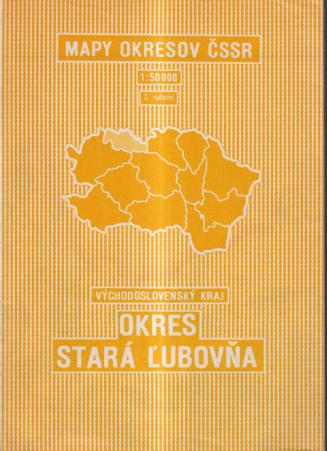 Mapy okresov ČSSR Okres Stará Ľubovňa (veľký formát)