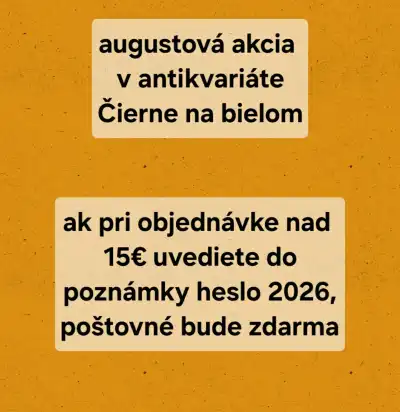 Augustová knižná akcia: s týmto kódom získate pri nákupe nad 15€ poštovné zdarma 